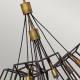 Lampadario a grappolo in acciaio grande con a 13 diffusori geometrici