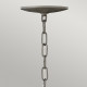 Lampadario dal design rustico in acciaio con a 6 luci senza paralumi