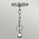 Lampadario gigante in acciaio con diffusore in vetro a 8 luci dal design moderno