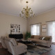 Lampadario grande in ottone dal design classico con 25 lampadine