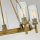 Lampadario in acciaio diffusore in vetro a 5 luci dal design moderno