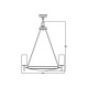 Lampadario in acciaio diffusore in vetro a 5 luci dal design moderno