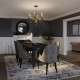 Lampadario in ottone dal design classico con 6 lampadine