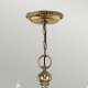Lampadario in ottone dal design classico con 6 lampadine