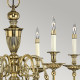 Lampadario in ottone dal design classico con 6 lampadine
