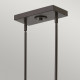 Lampadario lineare in acciaio diffusori a rete a 3 luce dal design industrial