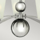 Lampadario medio in acciaio con diffusore in vetro a 5 luci dal design moderno