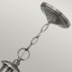 Lampadario piccolo in acciaio con diffusori in vetro a 3 luce dal design moderno