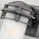 Lanterna a parete da esterno in alluminio e diffusore in vetro a 1 luce