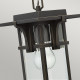 Lanterna a sospensione da esterno in alluminio con diffusore in vetro 1 luce