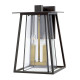 Lanterna da parete grande in alluminio con diffusore in vetro a 2 luci