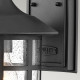 Lanterna da parete media da esterno con diffusore in vetro a 1 luce