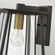 Lanterna da parete media in alluminio con diffusore in vetro a 1 luce