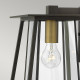 Lanterna da parete media in alluminio con diffusore in vetro a 1 luce