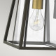 Lanterna da parete piccola in alluminio con diffusore in vetro a 1 luce