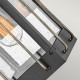 Lanterna da parete piccola in alluminio e ottone con diffusore in vetro a 1 luce