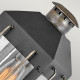 Lanterna da parete piccola in alluminio e ottone con diffusore in vetro a 1 luce