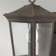 Lanterna da parete rustica piccola in alluminio diffusore in vetro a 1 luce