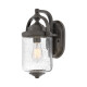 Lanterna parete rustica piccola rustica da esterno con diffusore in vetro 1 luce