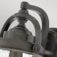 Lanterna parete rustica piccola rustica da esterno con diffusore in vetro 1 luce