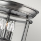 Plafoniera a soffitto rotonda in ottone massiccio e diffusore in vetro a 3 luci
