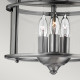 Plafoniera a soffitto rotonda in ottone massiccio e diffusore in vetro a 3 luci