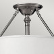 Plafoniera a soffitto stile moderno in acciaio con diffusori in lino a 9 luci
