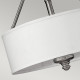 Plafoniera a soffitto stile moderno in acciaio con diffusori in lino a 9 luci