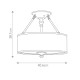 Plafoniera a soffitto stile moderno in acciaio con diffusori in lino a 9 luci