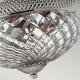 Plafoniera da soffitto grande rustica in acciaio e diffusore in vetro a 3 luci