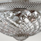 Plafoniera da soffitto grande rustica in acciaio e diffusore in vetro a 3 luci