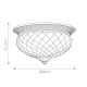 Plafoniera da soffitto grande rustica in acciaio e diffusore in vetro a 3 luci