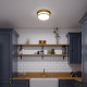 Plafoniera da soffitto rotonda in acciaio diffusore in vetro opalino con 3 luci