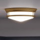 Plafoniera da soffitto rotonda in acciaio diffusore in vetro opalino con 3 luci