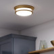 Plafoniera da soffitto rotonda in acciaio diffusore in vetro opalino con 3 luci