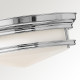 Plafoniera da soffitto rotonda in acciaio diffusore in vetro opalino con 3 luci
