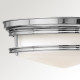 Plafoniera da soffitto rotonda in acciaio diffusore in vetro opalino con 3 luci