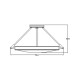 Plafoniera grande in acciaio diffusore in vetro a 4 luci design moderno