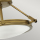 Plafoniera piccola in acciaio diffusore in vetro a 3 luci design moderno