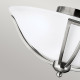 Plafoniera rotonda in acciaio con diffusore in vetro a 2 luci dal design moderno