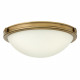 Plafoniera rotonda piccola in acciaio diffusore in vetro a 2 luci design moderno