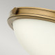 Plafoniera rotonda piccola in acciaio diffusore in vetro a 2 luci design moderno