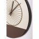 Orologio da parete rotondo con struttura in legno dal design moderno ed elegante