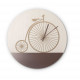 Orologio da parete rotondo con struttura in legno dal design moderno ed elegante
