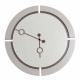 Orologio da parete rotondo con struttura in legno dal design moderno ed elegante