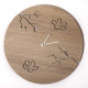 Orologio da parete rotondo in legno di rovere dal design moderno ed elegante