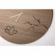 Orologio da parete rotondo in legno di rovere dal design moderno ed elegante