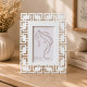 Portafoto da tavolo grande in legno traforato dal design moderno ed elegante