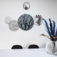 Set 4 pezzi quadri a pannello in legno con incisione laser dal design moderno