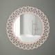 Specchio da parete rotondo moderno con cornice in legno dalle linee eleganti